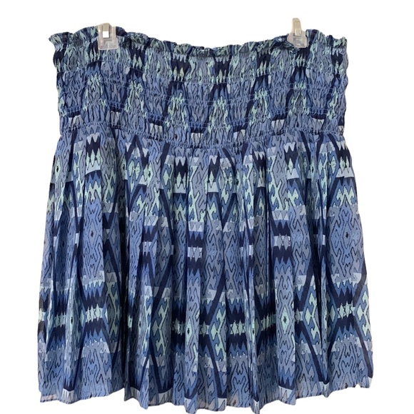 Flirty Joe Crinkle Mini Skirt, Ocean/royal Blue, Size XL - Picture 1 of 9